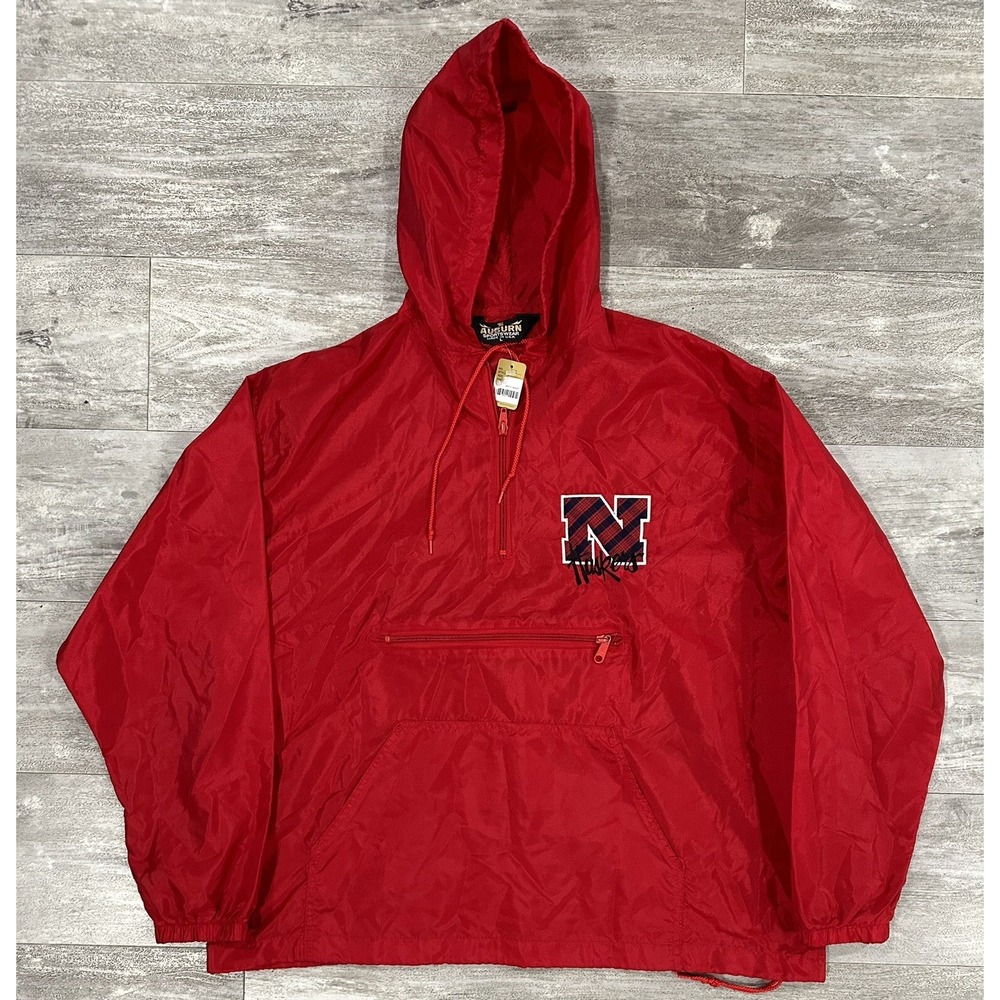 Vintage Auburn Sportswear Mens Recycled Nylon Mens Nebraska Huskers Jacket Large